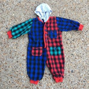 Vintage Lumberjack Plaid Onesie Jumper